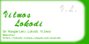 vilmos lokodi business card